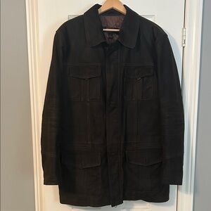 Danier Men's Dark Brown Leather Jacket. BEAUTIFUL!!